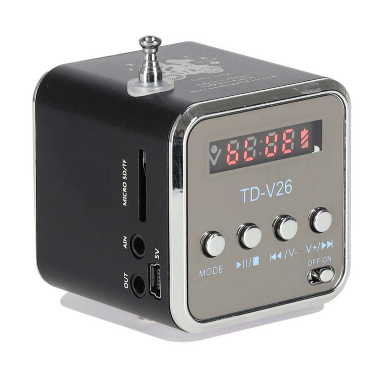 Radio akumulatorowe przenośne głośnik Bluetooth LCD TD-V26