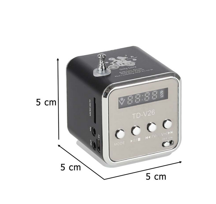 Radio akumulatorowe przenośne głośnik Bluetooth LCD TD-V26