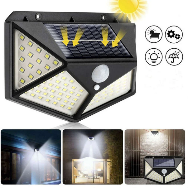 Lampa solarna czujnik ruchu i zmierzchu 100 LED
