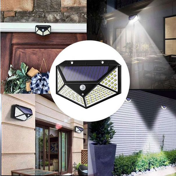 Lampa solarna czujnik ruchu i zmierzchu 100 LED