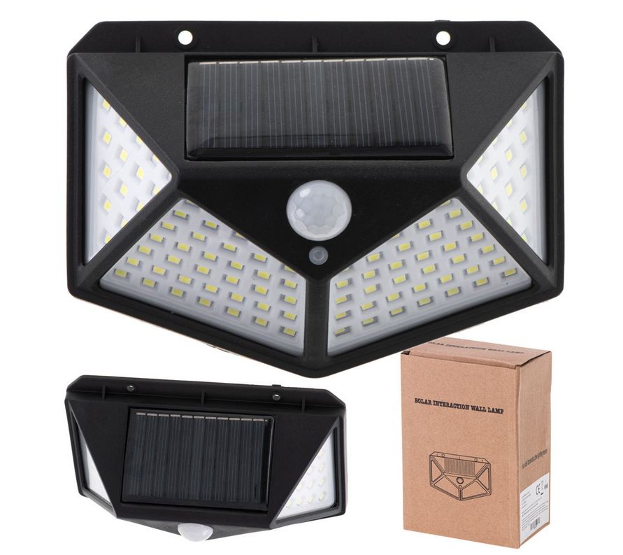 Lampa solarna czujnik ruchu i zmierzchu 100 LED