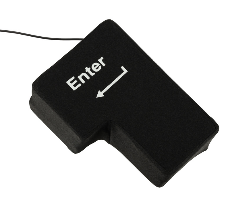 Klawisz ENTER duża antystresowa poduszka USB