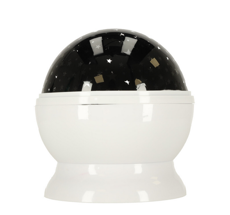 Lampka nocna projektor gwiazd 2w1 USB biała