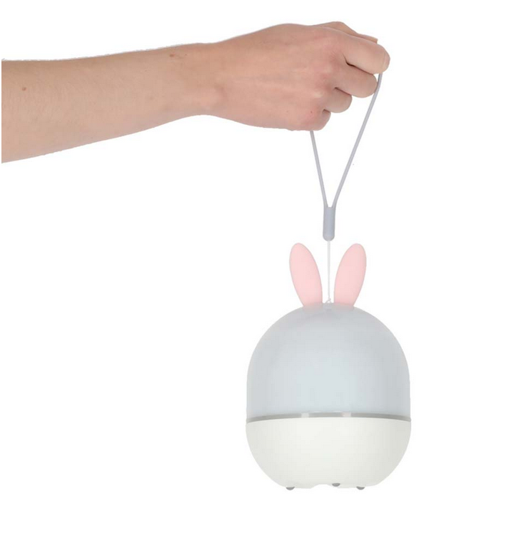 Lampka nocna projektor gwiazd LED USB obrotowy 6 motywów pilot królik