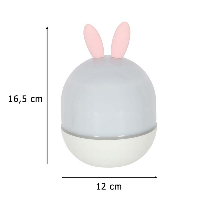 Lampka nocna projektor gwiazd LED USB obrotowy 6 motywów pilot królik