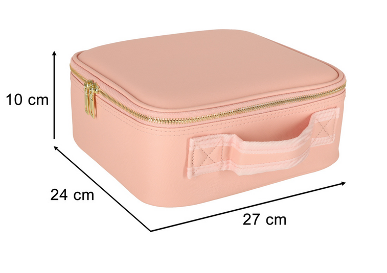 Kosmetyczka organizer na kosmetyki biżuterię kuferek z lusterkiem