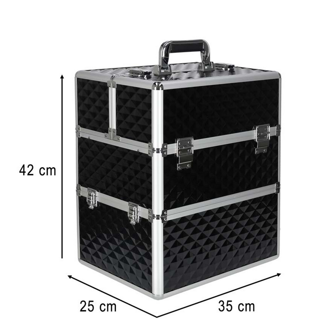 Kuferek na kosmetyki walizka organizer kosmetyczny XXL 3D