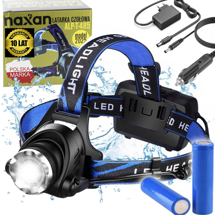 Latarka Czołowa LED Czołówka Lampka Na Głowę T6 Akumulatorowa Mocna