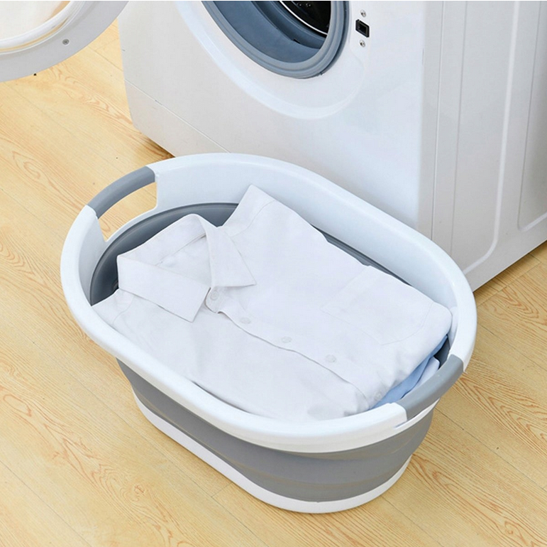 MISKA SILIKONOWA SKŁADANA KOSZ NA PRANIE BIELIZNĘ WANNY TYPU WANIENKA 25L