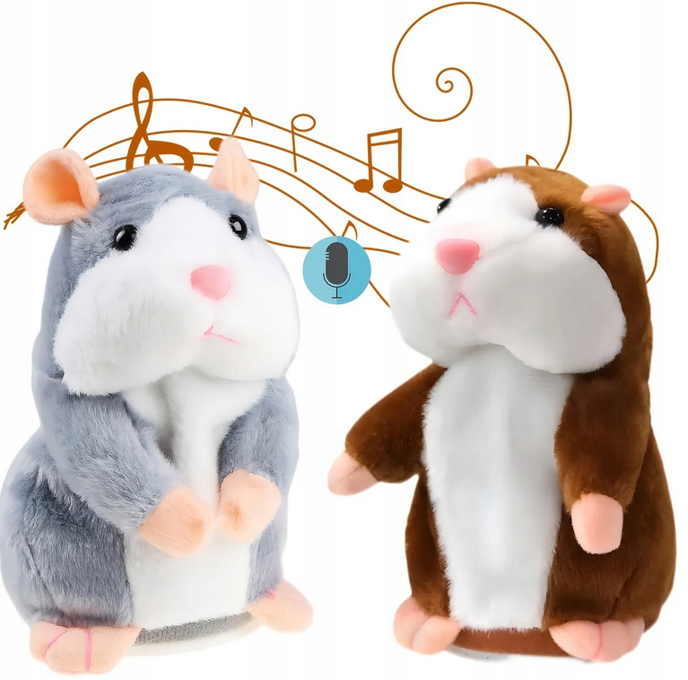 GADAJĄCY CHOMIK MASKOTKA PLUSZOWA INTERAKTYWNA ZABAWKA GADUŁA DLA DZIECI