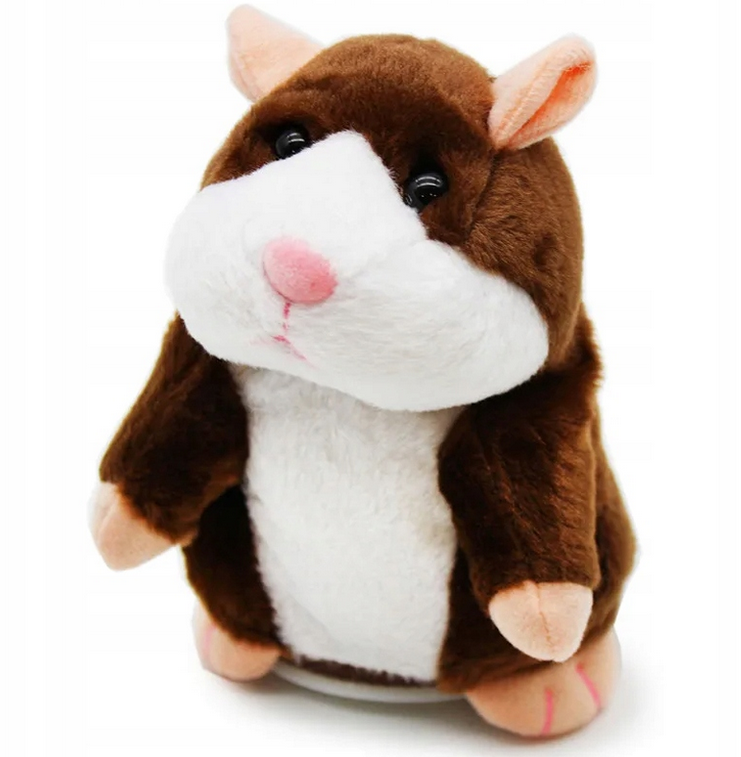 GADAJĄCY CHOMIK MASKOTKA PLUSZOWA INTERAKTYWNA ZABAWKA GADUŁA DLA DZIECI