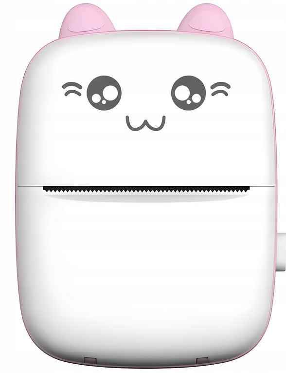 DRUKUŚMINI DRUKARKA TERMICZNA DO ZDJĘĆ NAKLEJEK + 10 Sztuk Rolek