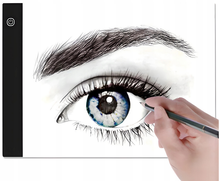 PODŚWIETLANA TABLICA DESKA KREŚLARSKA LED KALKA A4 DO RYSOWANIA TABLET