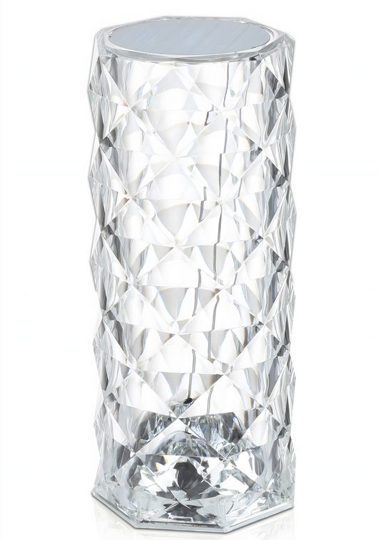 LAMPKA KRYSZTAŁOWA NOCNA LED DOTYKOWA EFEKT RÓŻY 16 KOLORÓW + PILOT RGB