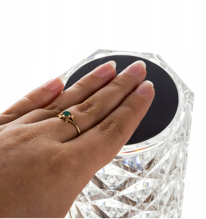 LAMPKA KRYSZTAŁOWA NOCNA LED DOTYKOWA EFEKT RÓŻY 16 KOLORÓW + PILOT RGB