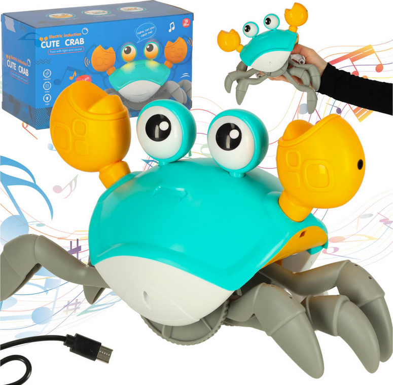 KRAB UCIEKAJĄCY PEŁZAJĄCY CZUJNIK INTERAKTYWNA AKUMULATOR USB