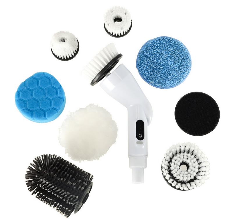 MOP OBROTOWY ELEKTRYCZNA SZCZOTKA DO CZYSZCZENIA Z 9 GŁOWICAMI SZCZOTKUJĄCYMI