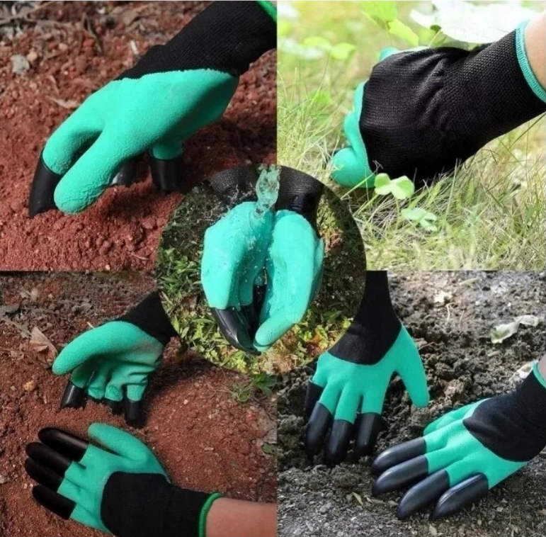 RĘKAWICE OGRODOWE Z PAZURAMI RĘKAWICZKI GRABIE DO KOPANIE OGRODOWE