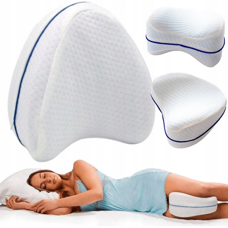 PODUSZKA ORTOPEDYCZNA KLIN POD NOGI MIĘDZY KOLANA DO SPANIA PROFILOWANA