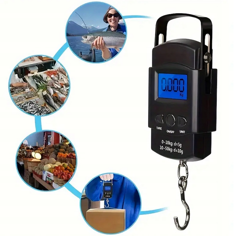 WAGA BAGAŻOWA HAKOWA WĘDKARSKA RĘCZNA 50 KG PODRĘCZNA PODRÓŹNA