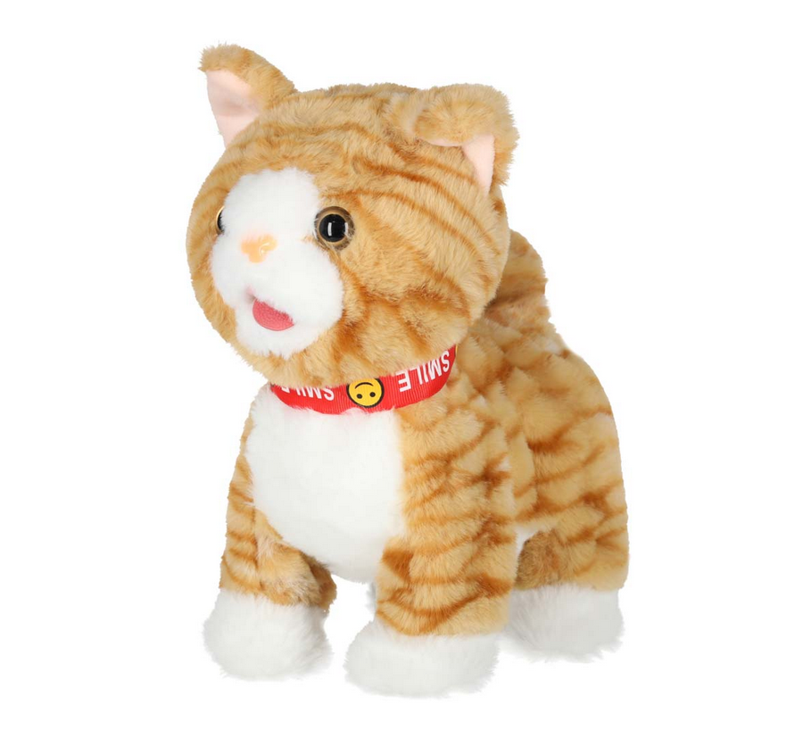 KOTEK INTERAKTYWNY NA SMYCZY MIAUCZY CHODZI RUSZA OGONEM