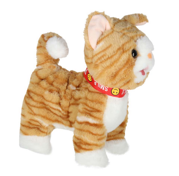 KOTEK INTERAKTYWNY NA SMYCZY MIAUCZY CHODZI RUSZA OGONEM