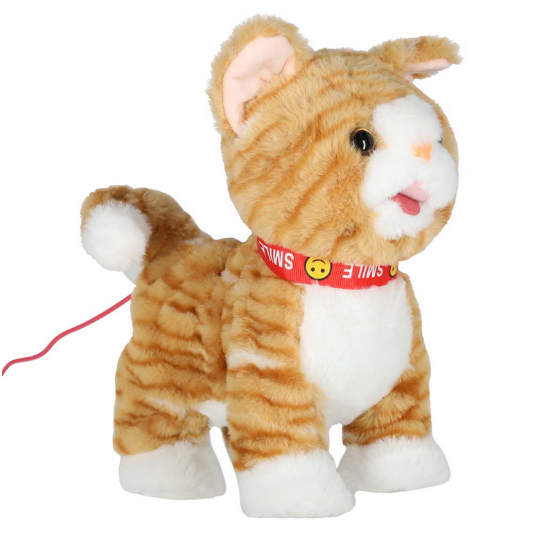 KOTEK INTERAKTYWNY NA SMYCZY MIAUCZY CHODZI RUSZA OGONEM