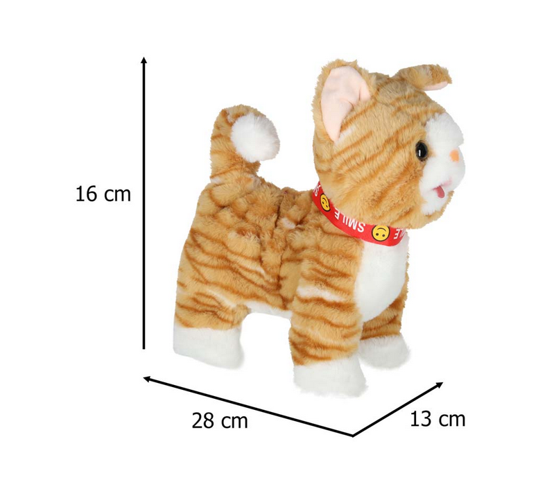 KOTEK INTERAKTYWNY NA SMYCZY MIAUCZY CHODZI RUSZA OGONEM