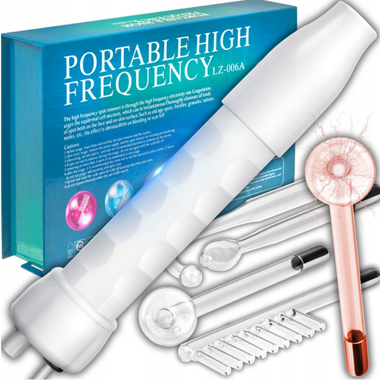 DARSONVAL DERMA WAND 4 PELOTY PIELĘGNACJA ELEKTRODY DO TWARZY WŁOSÓW CIAŁA