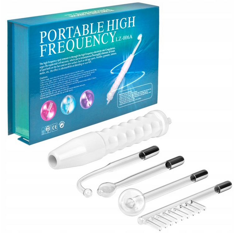 DARSONVAL DERMA WAND 4 PELOTY PIELĘGNACJA ELEKTRODY DO TWARZY WŁOSÓW CIAŁA