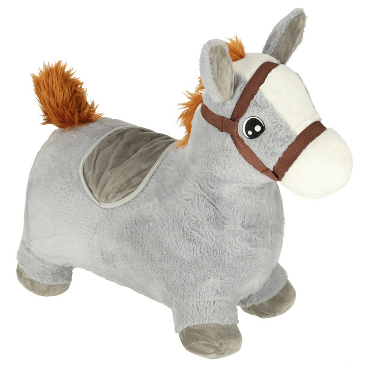 SKOCZEK DLA DZIECI GUMOWY DO SKAKANIA KOŃ KONIK Z MIĘKKIM POKROWCEM + POMPKA