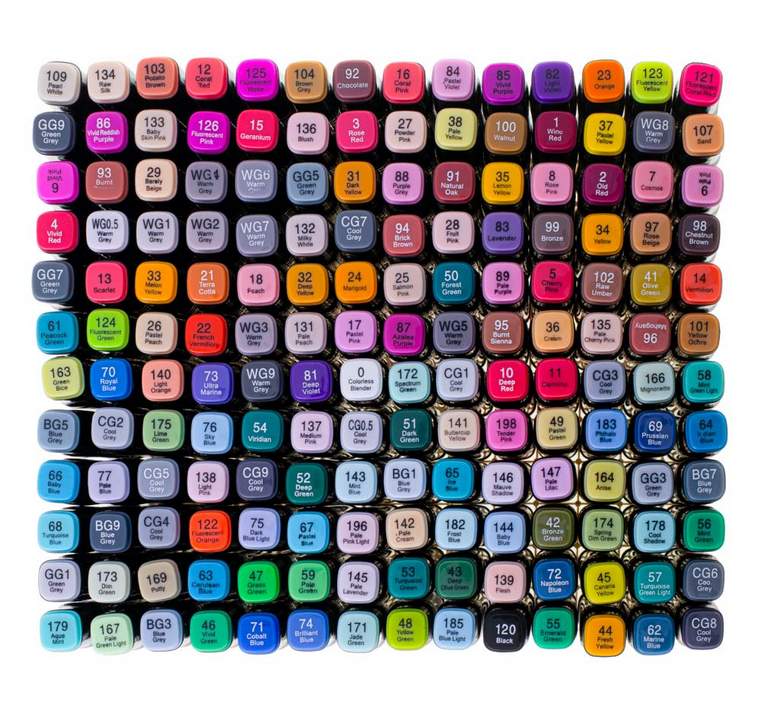 MARKERY DWUSTRONNE MAZAKI ALKOHOLOWE ETUI 168 + PODSTAWKA