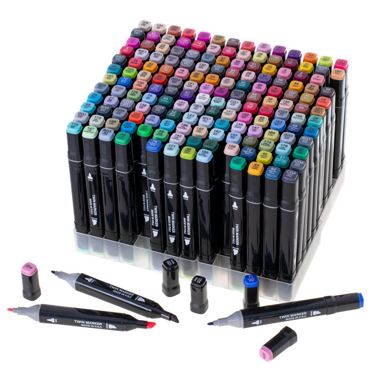 MARKERY DWUSTRONNE MAZAKI ALKOHOLOWE ETUI 168 + PODSTAWKA