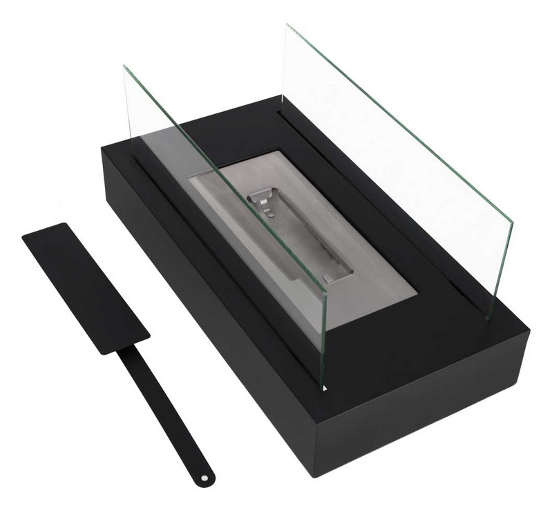 BIOKOMINEK WOLNOSTOJĄCY STOŁOWY BEZDYMNY NA PALIWO PROSTOKĄTNY