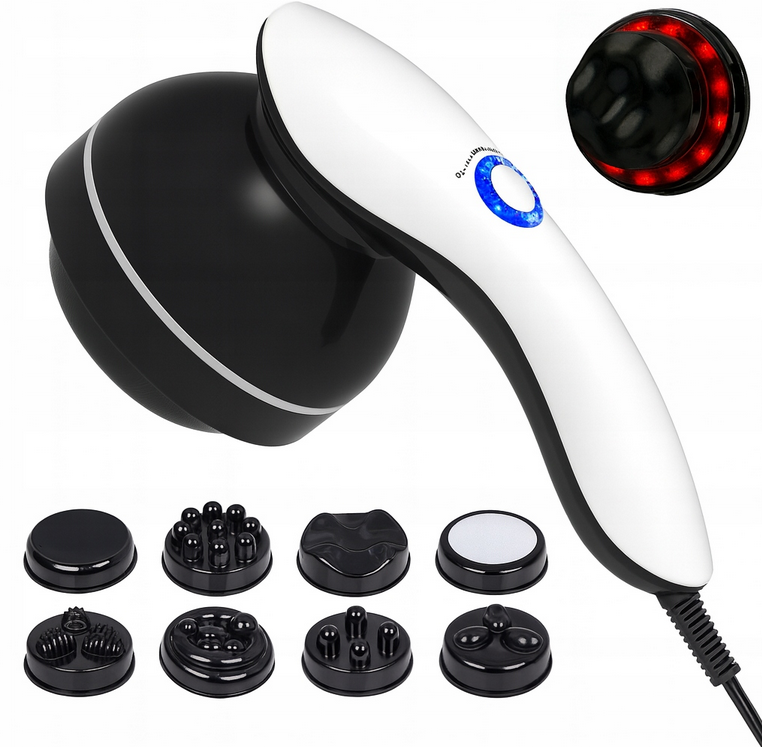 MASAŻER WYSZCZUPLAJĄCY DO CIAŁA CELLULITU 9w1 Z NAKŁADKAMI NOGI UDA BRZUCH