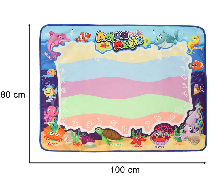 MATA WODNA DO RYSOWANIA I MALOWANIA WODĄ XXL PIECZĄTKI SZABLONY ZESTAW 100 x 80 cm