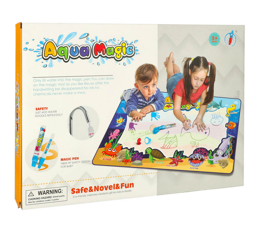 MATA WODNA DO RYSOWANIA I MALOWANIA WODĄ XXL PIECZĄTKI SZABLONY ZESTAW 100 x 80 cm